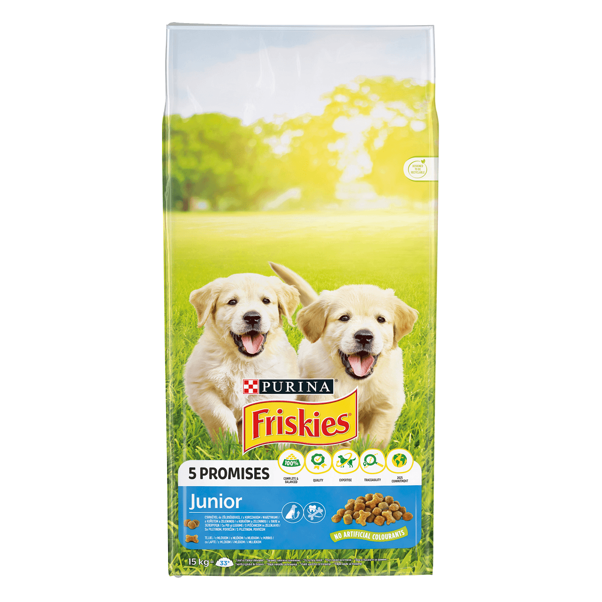 PURINA Friskies Junior, Pui cu Legume, hrană uscată câini junior, 15kg - poza 1