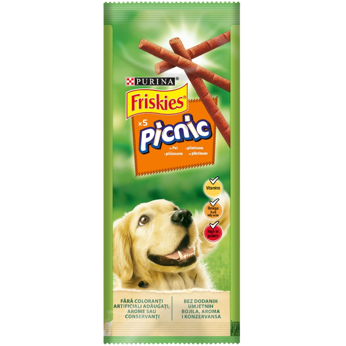 PURINA Friskies Picnic, Pui, recompense câini, batoane, 42g - poza 1