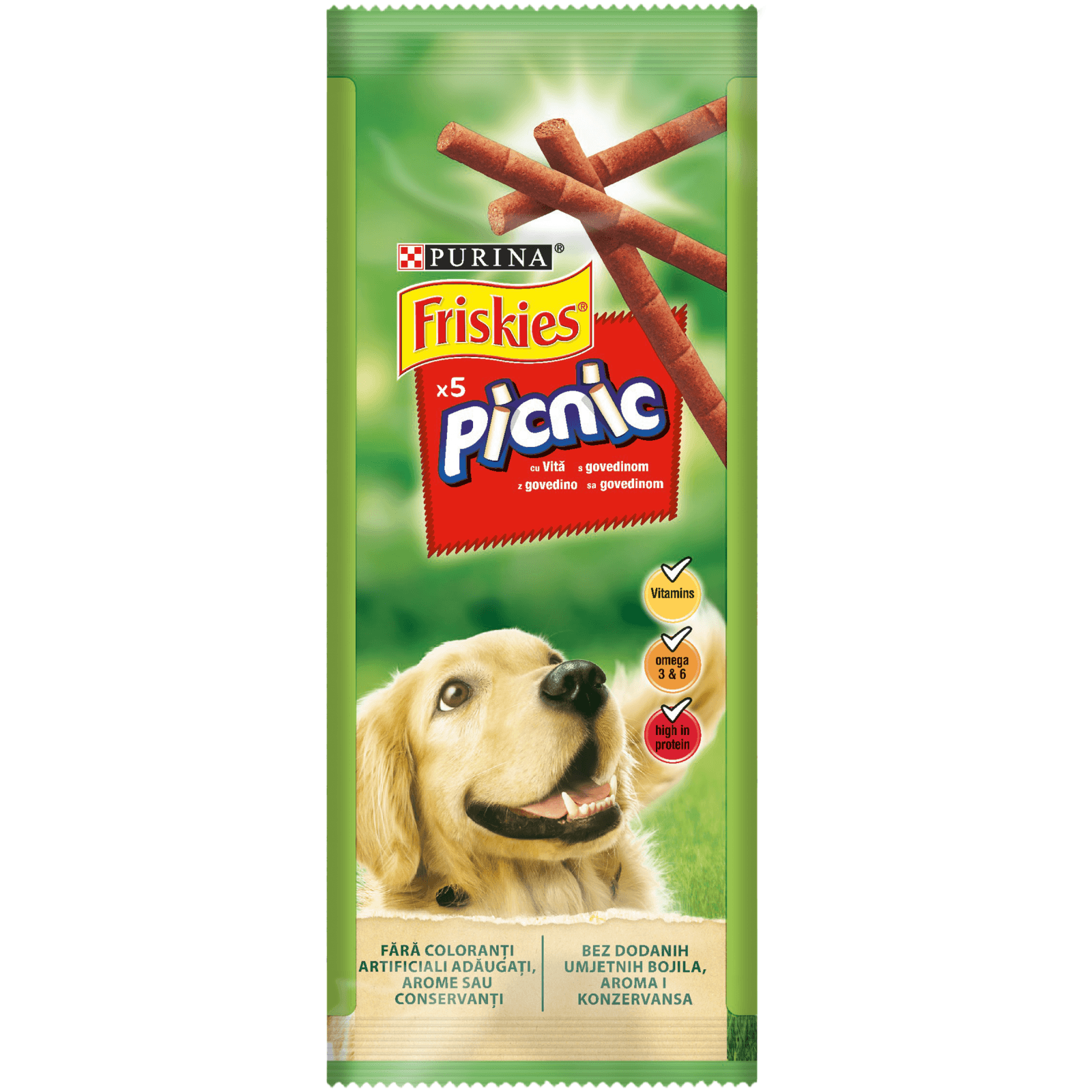 PURINA Friskies Picnic, Vită, recompense câini, batoane, 42g - poza 2