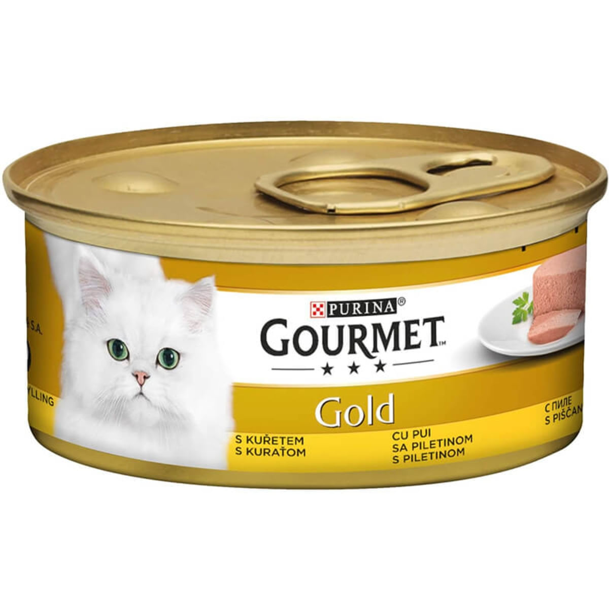 PURINA Gourmet Gold Mousse, Pui, conservă hrană umedă pisici, (pate), 85g - poza 2