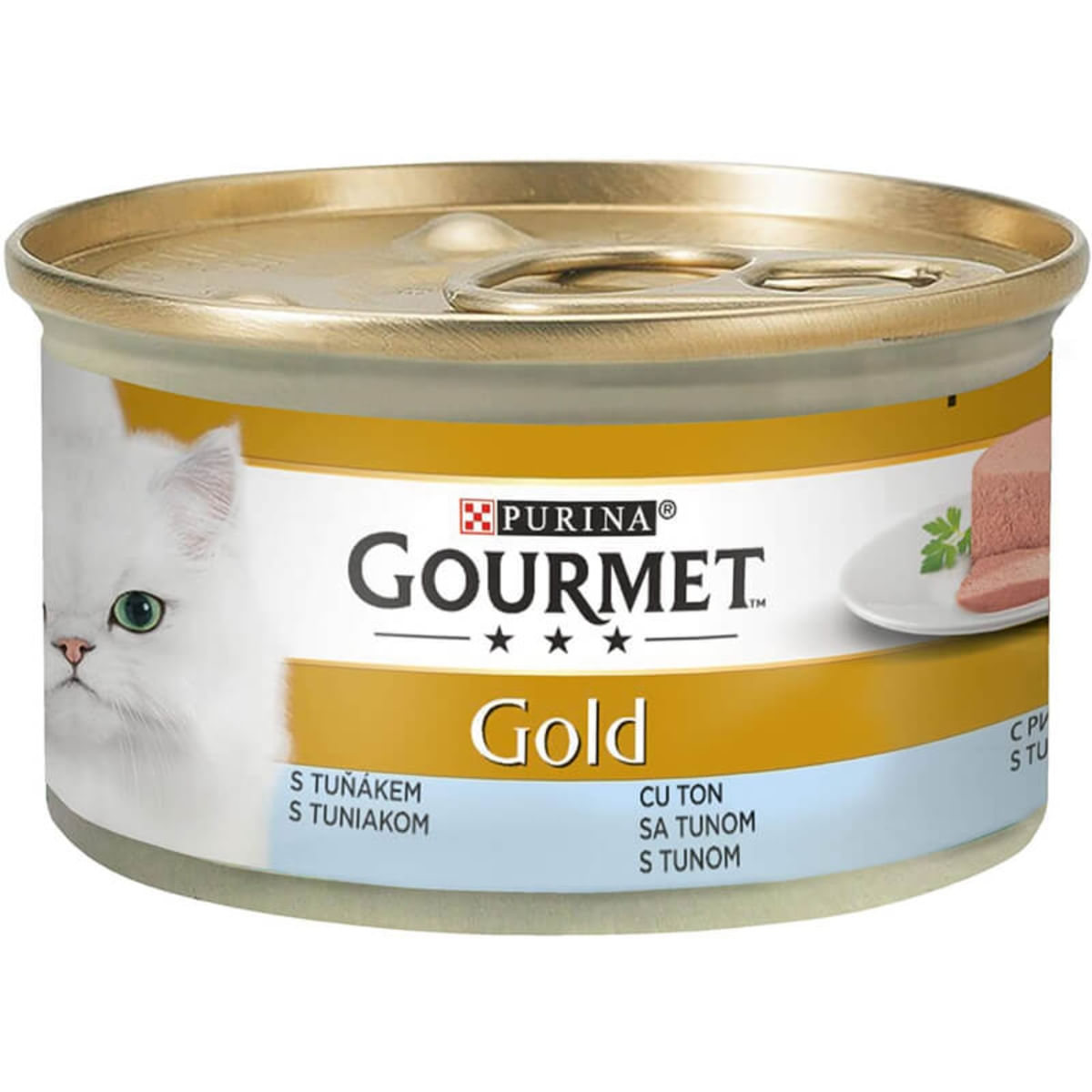 PURINA Gourmet Gold Mousse, Ton, conservă hrană umedă pisici, (pate), 85g - poza 1