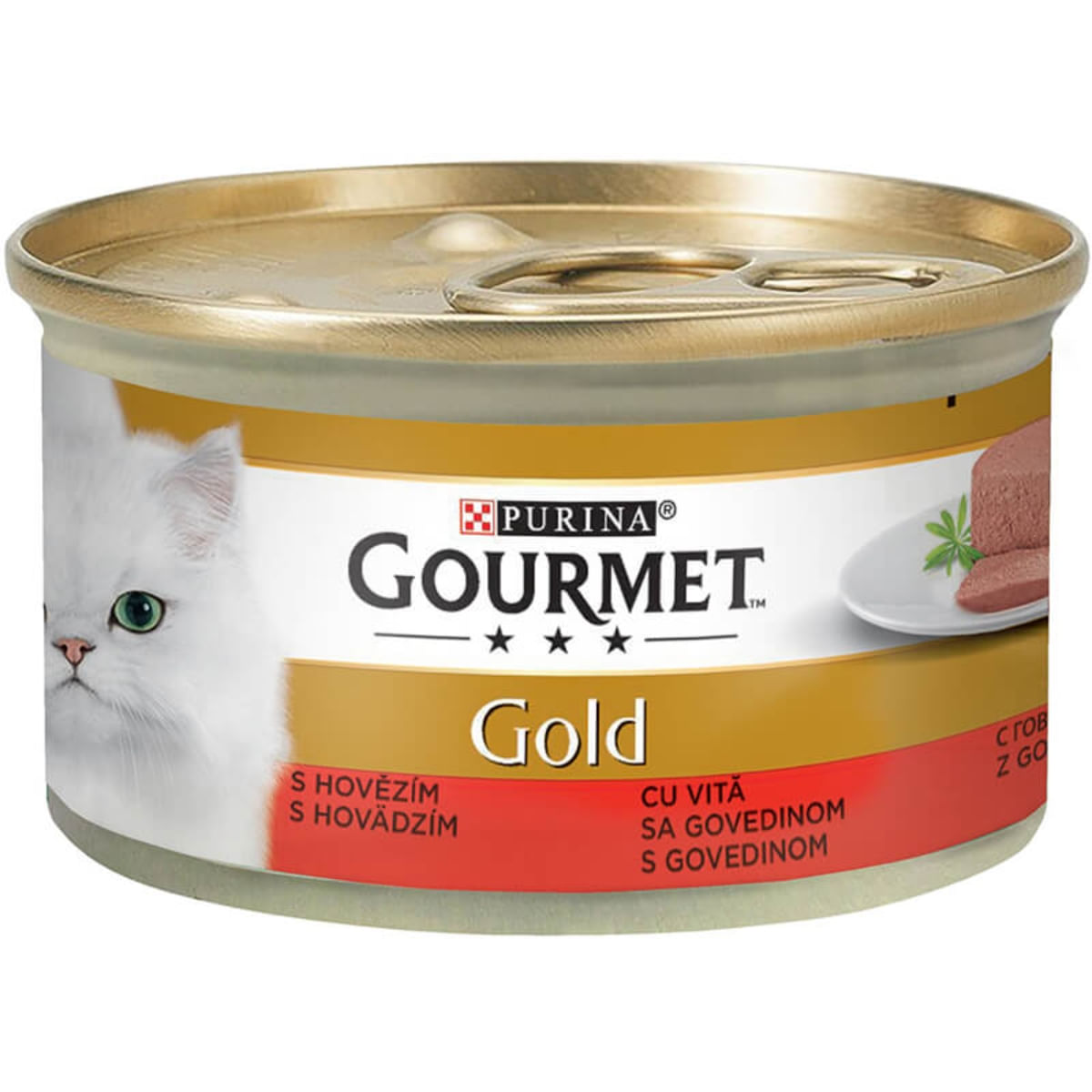 PURINA Gourmet Gold Mousse, Vită, conservă hrană umedă pisici, (pate), 85g - poza 3