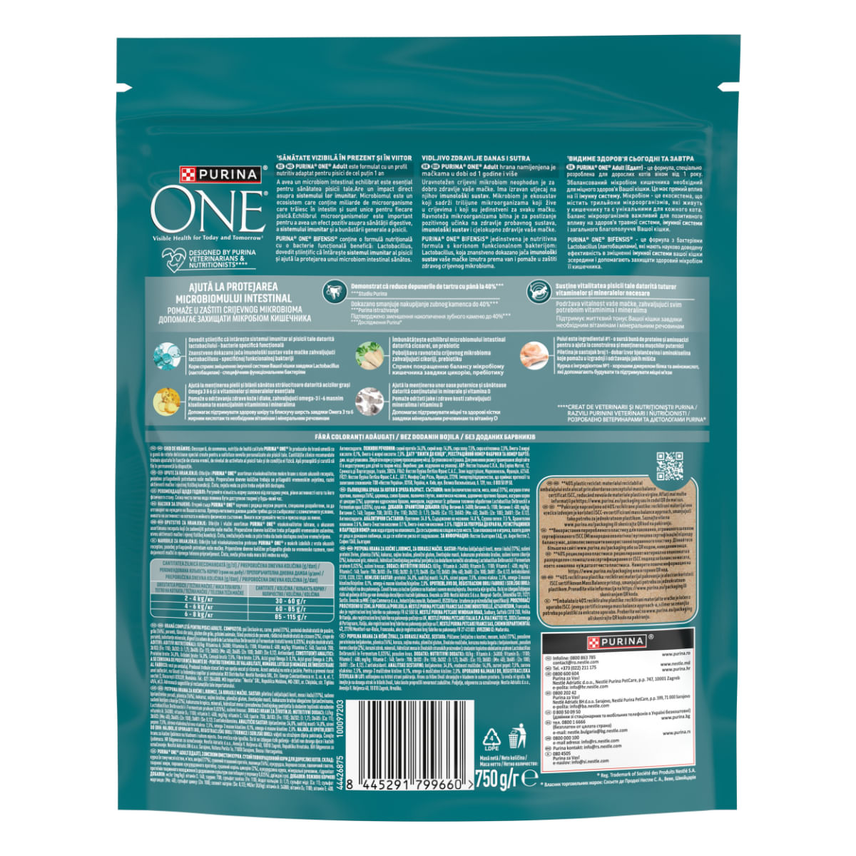 PURINA One Adult, Pui, hrană uscată pisici, 750g - poza 3
