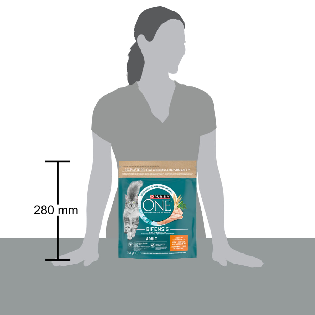 PURINA One Adult, Pui, hrană uscată pisici, 750g - poza 4