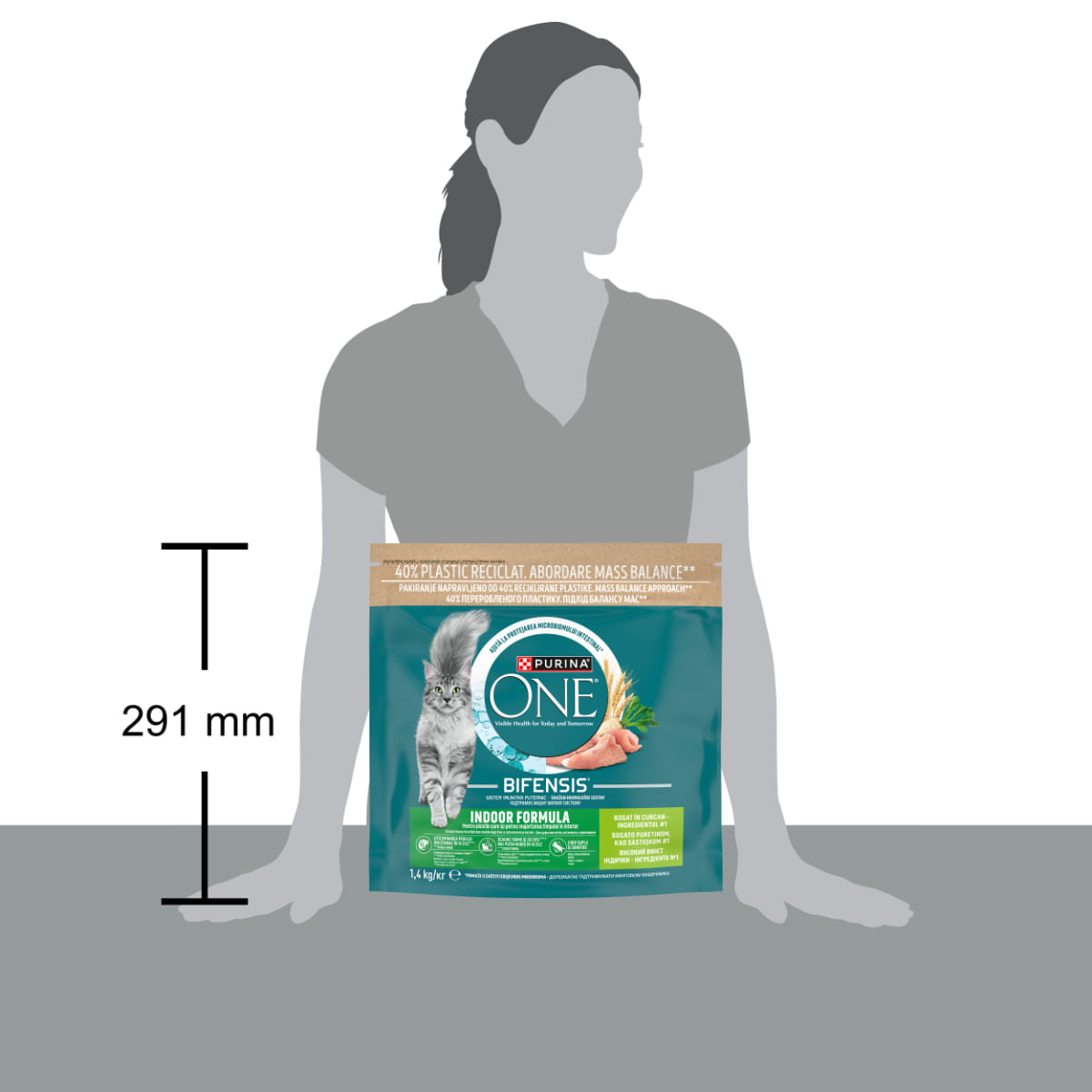 PURINA One Indoor, Curcan și Cereale Integrale, hrană uscată pisici, 1.4kg - poza 4