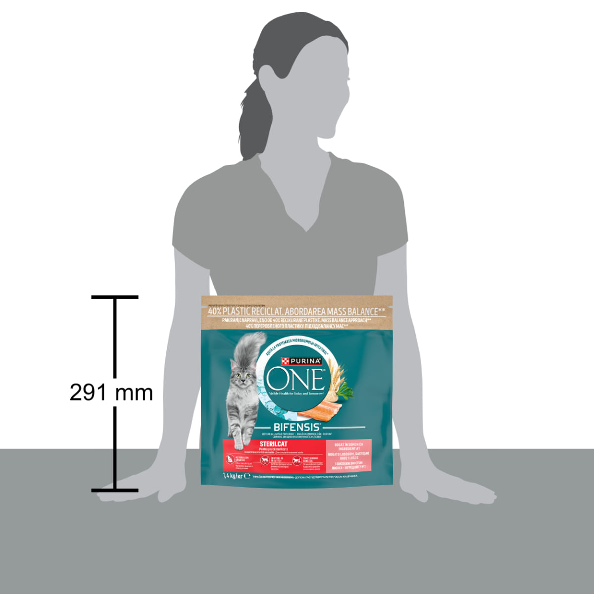 PURINA One Sterilcat, Somon și Grâu, hrană uscată pisici sterilizate, 1,4kg - poza 5