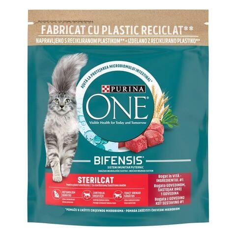 Hrana Uscata Pisici, PURINA ONE Sterilcat, Vita si Cereale Integrale, 1.4 kg