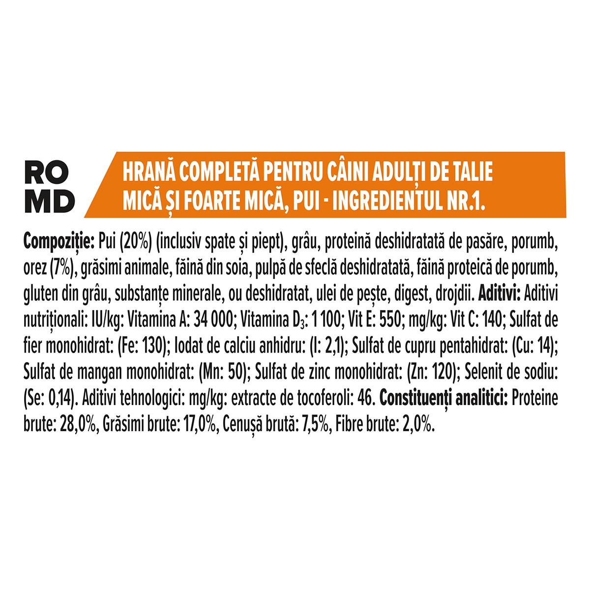 PURINA Pro Plan Adult S, Pui, hrană uscată câini, 7kg - poza 2