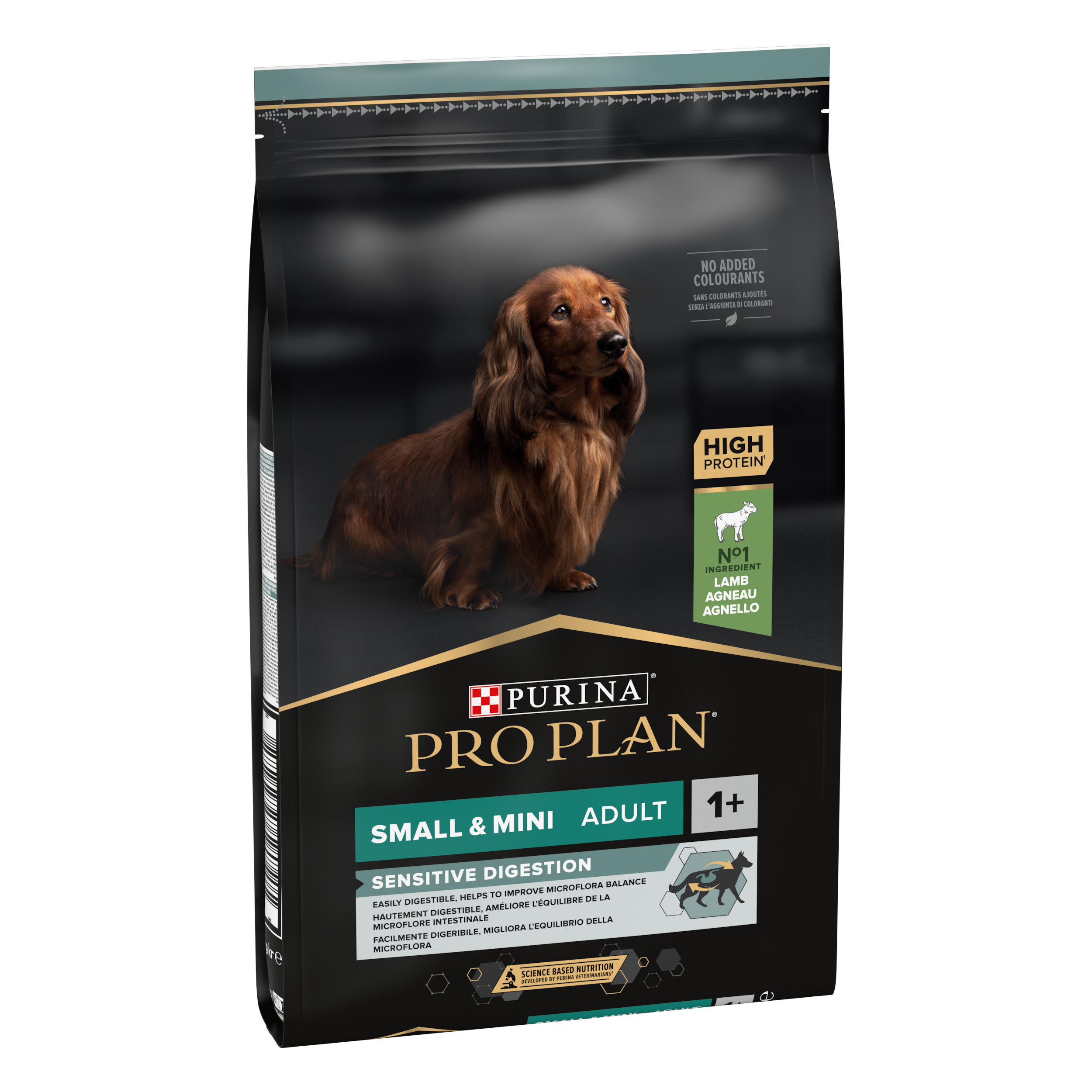 PURINA PRO PLAN ADULT Sensitive Digestion, Talie Mică și Foarte Mică, Miel, 7 kg