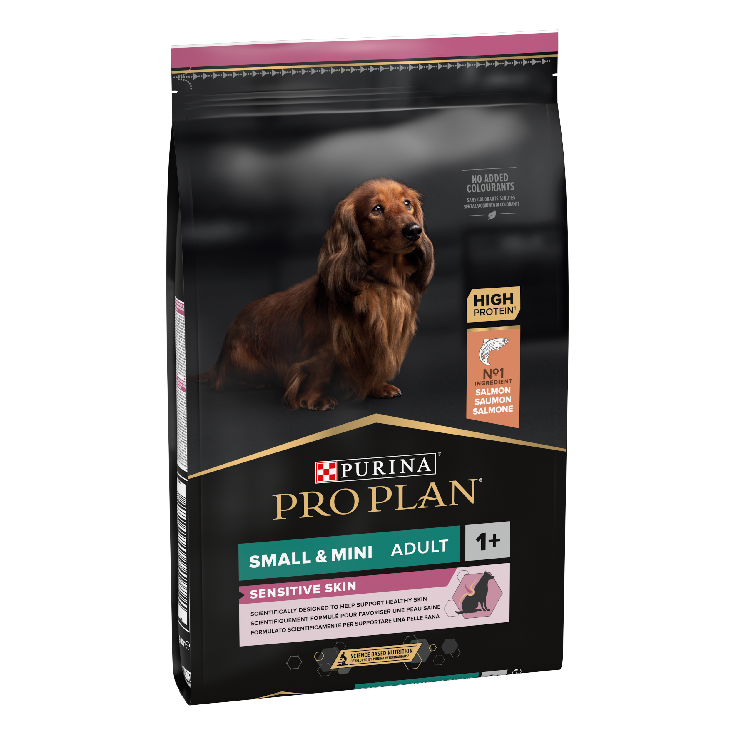 PURINA PRO PLAN ADULT Sensitive Skin, Talie Mică și Foarte Mică, Somon, 7 kg