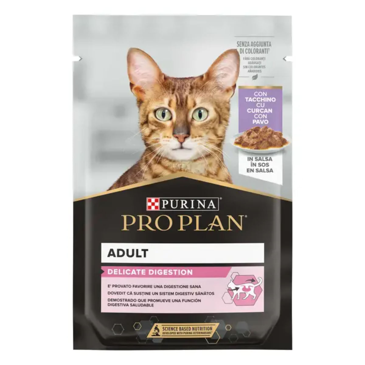 PURINA Pro Plan Delicate Digestion, Pește, plic hrană umedă pisici, sistem digestiv, (în sos), bax, 85g x 26buc - poza 2