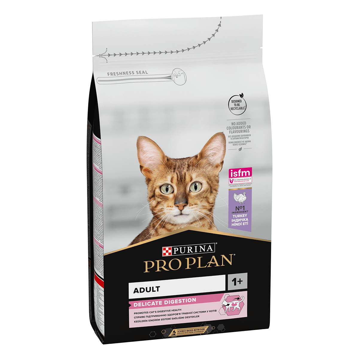 PURINA Pro Plan Delicate OptiDigest Adult, Curcan, hrană uscată pisici, sensibiltăți digestive, 1.5kg - poza 1