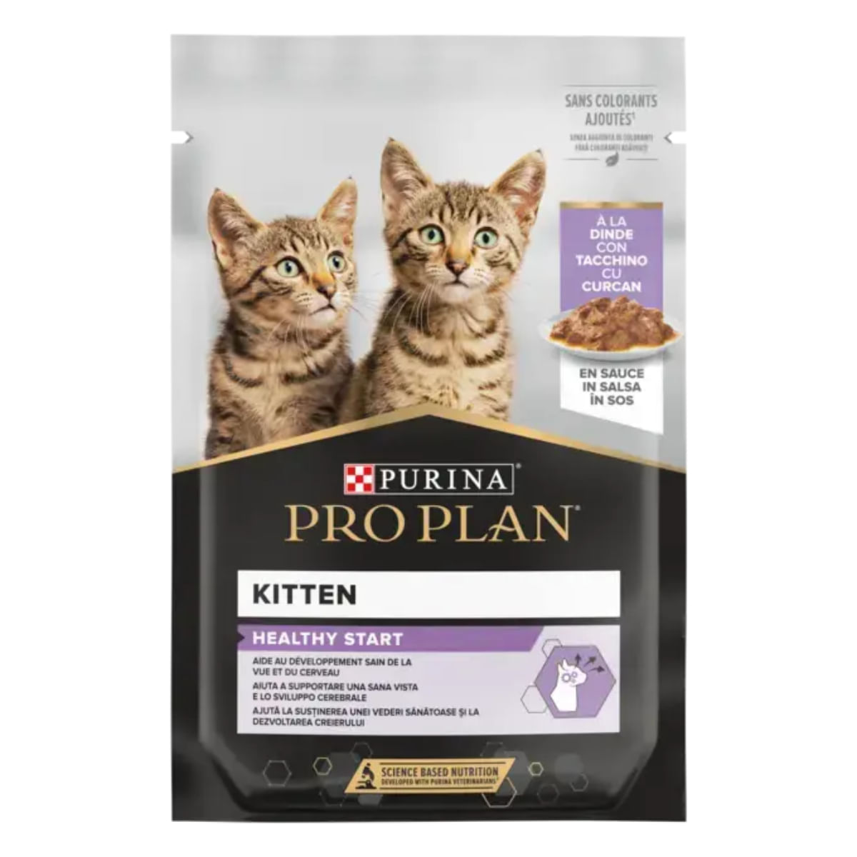 PURINA Pro Plan Healthy Start Kitten, Curcan, plic hrană umedă pisici junior, (în sos), 85g - poza 2