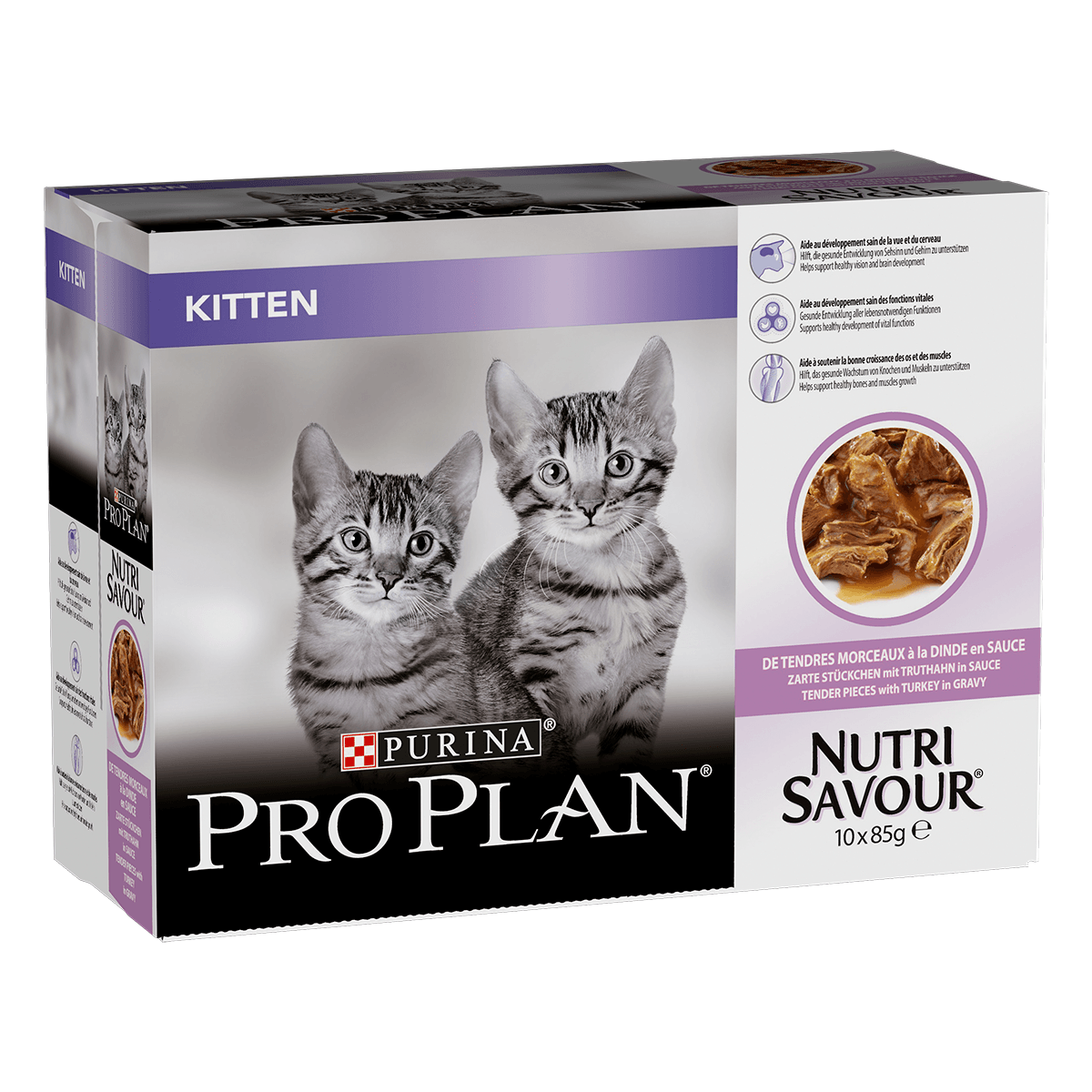 PURINA Pro Plan Healthy Start Kitten, Curcan, plic hrană umedă pisici junior, (în sos), 85g x 10buc - poza 1