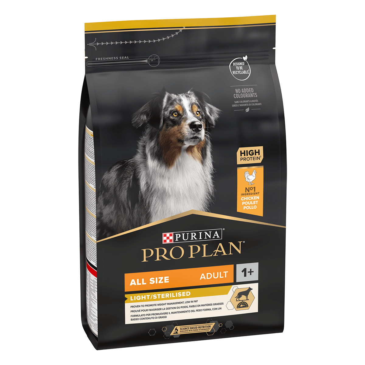 PURINA Pro Plan Light/Sterilised Adult S-XL, Pui, hrană uscată câini sterilizați, 3kg - poza 2