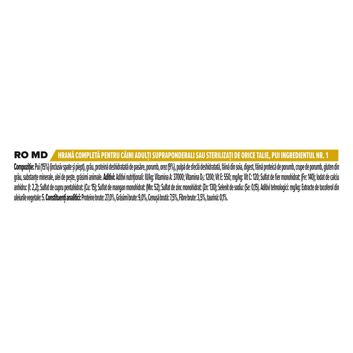 PURINA Pro Plan Light/Sterilised Adult S-XL, Pui, hrană uscată câini sterilizați, 3kg - poza 3