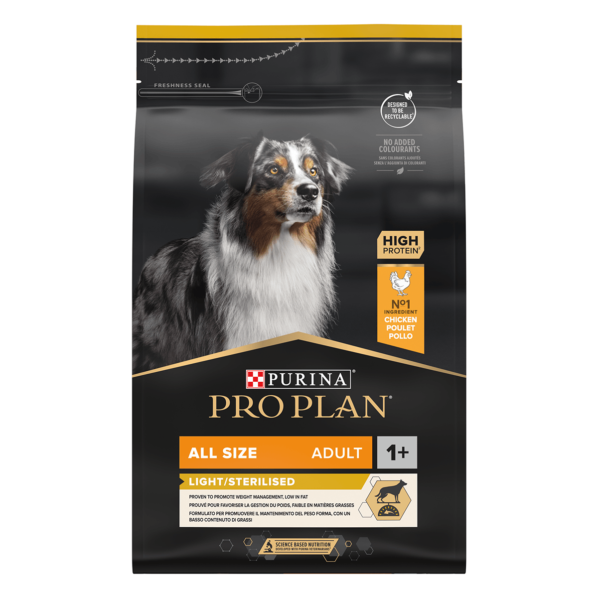 PURINA Pro Plan Light/Sterilised Adult S-XL, Pui, hrană uscată câini sterilizați, 3kg - poza 5