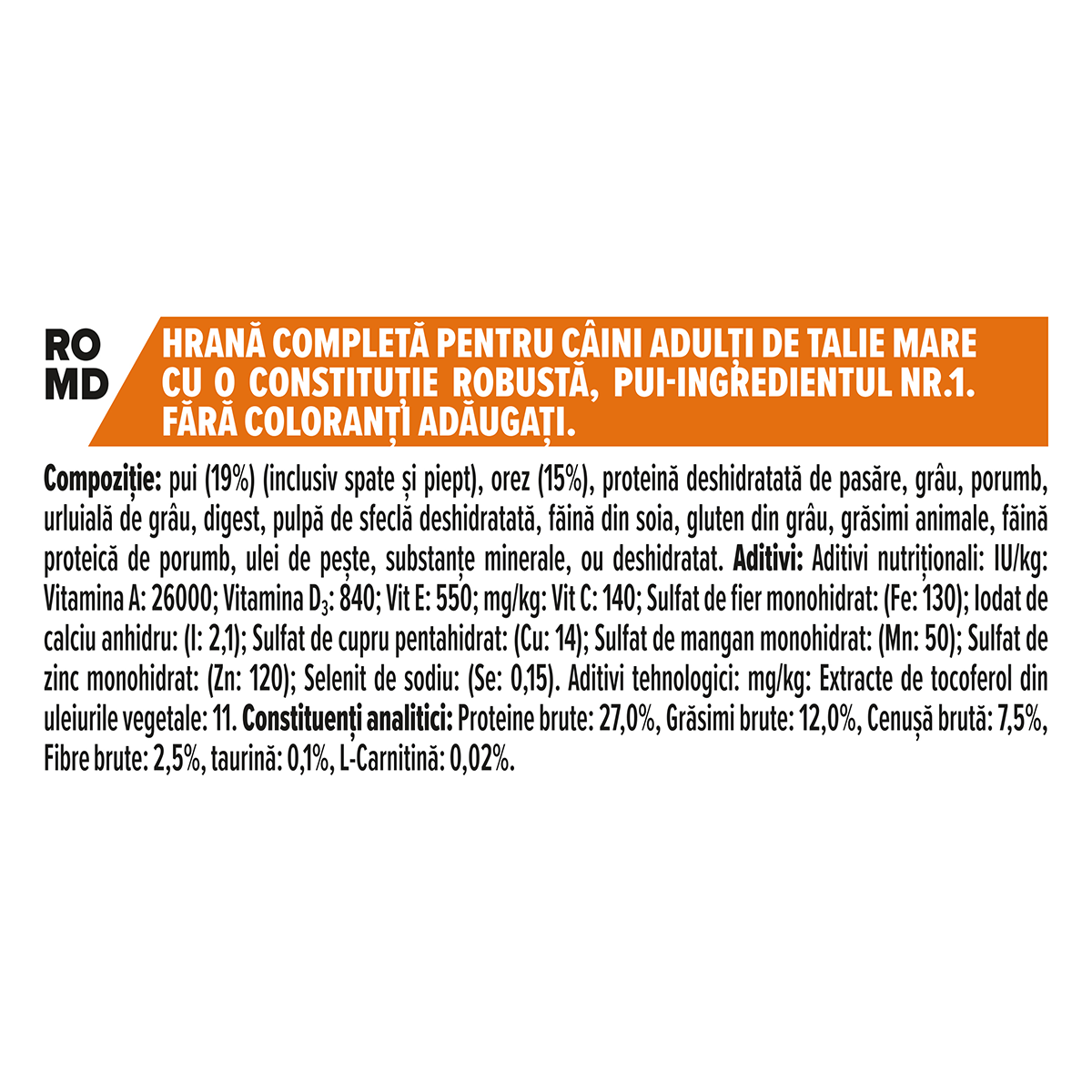 PURINA Pro Plan Robust Adult L, Pui, hrană uscată câini, constituție robustă, 14kg - poza 4