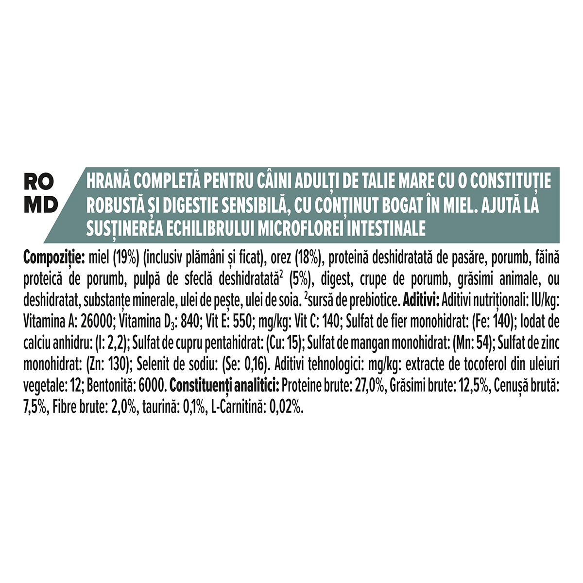 PURINA Pro Plan Robust Adult L Sensitive Digestion, Miel, hrană uscată câini, sensibilități digestive, 14kg - poza 2