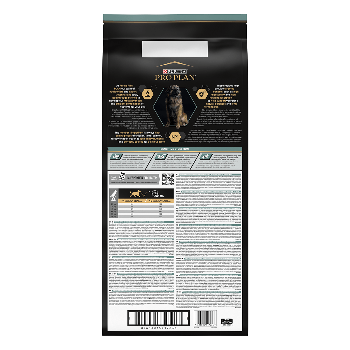 PURINA Pro Plan Robust Adult L Sensitive Digestion, Miel, hrană uscată câini, sensibilități digestive, 14kg - poza 3