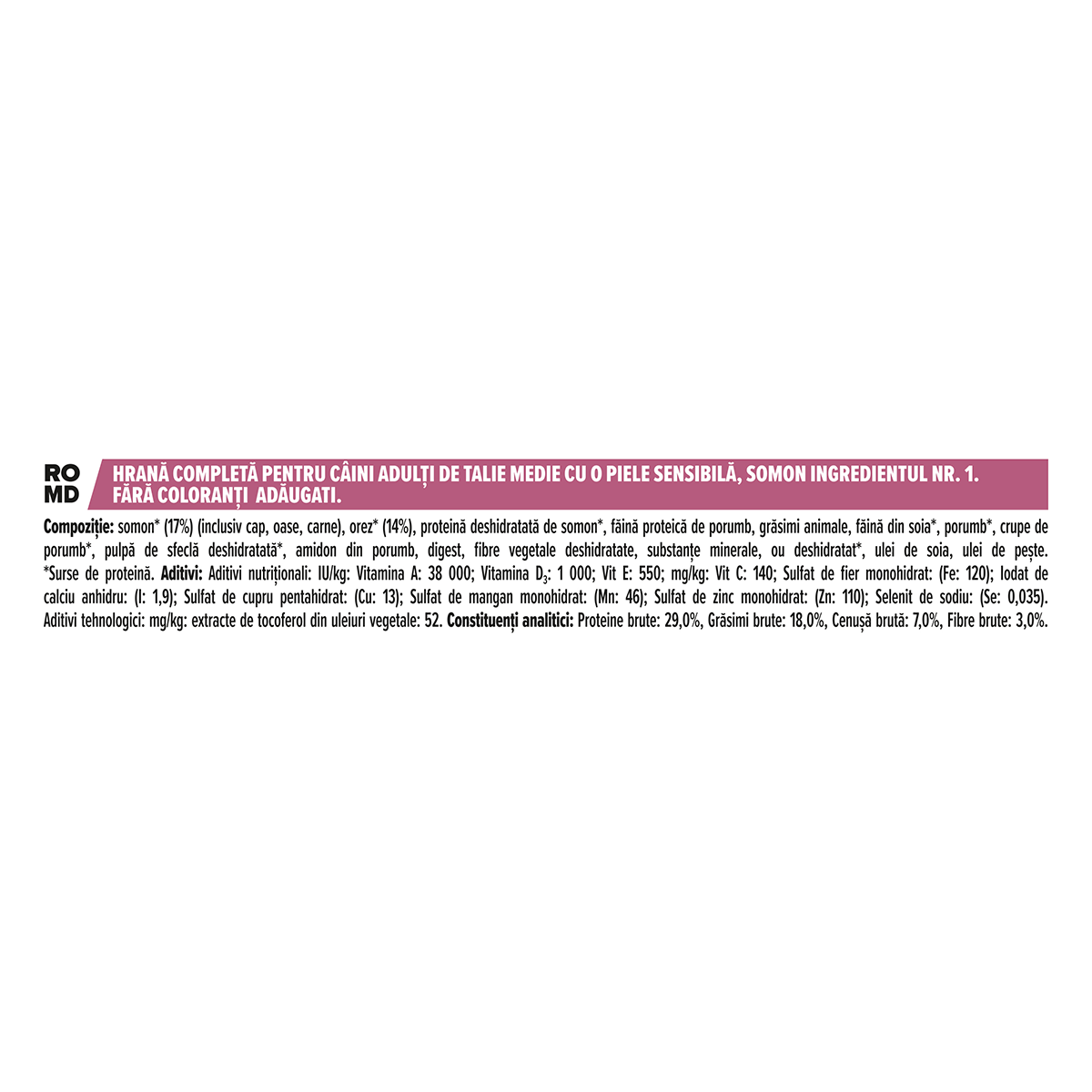 PURINA Pro Plan Sensitive Skin Adult M, Somon, hrană uscată câini, piele și blană, 14kg - poza 3