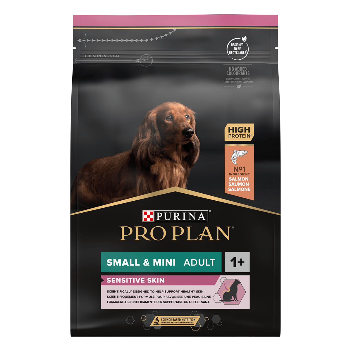 PURINA Pro Plan Sensitive Skin Adult S, Somon, hrană uscată câini, piele și blană, 3kg - poza 5