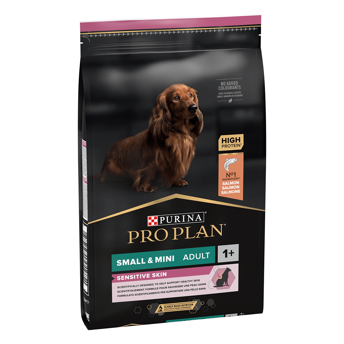 PURINA Pro Plan Sensitive Skin Adult S, Somon, hrană uscată câini, piele și blană, 7kg - poza 1