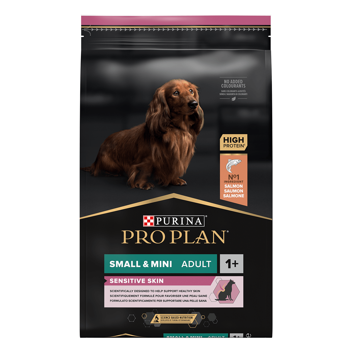 PURINA Pro Plan Sensitive Skin Adult S, Somon, hrană uscată câini, piele și blană, 7kg - poza 4