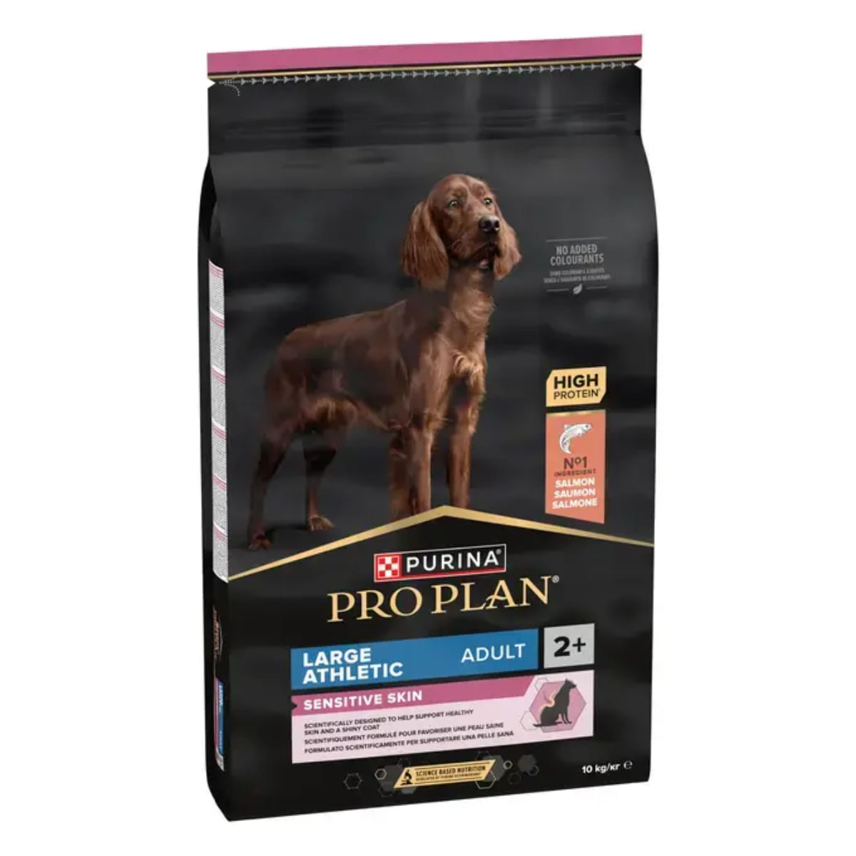 PURINA Pro Plan Sensitive Skin Large Athletic, L-XL, Somon, hrană uscată câini, piele & blană, 10kg - poza 3