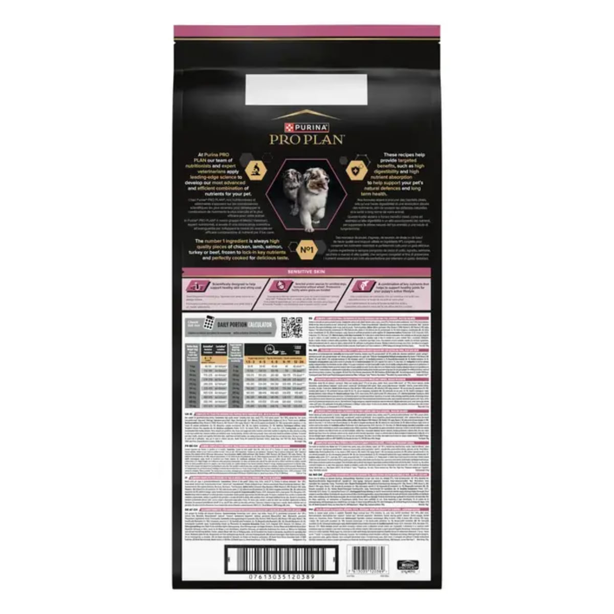PURINA Pro Plan Sensitive Skin Medium Puppy, M, Somon, hrană uscată câini junior, piele & blană, 12kg - poza 4