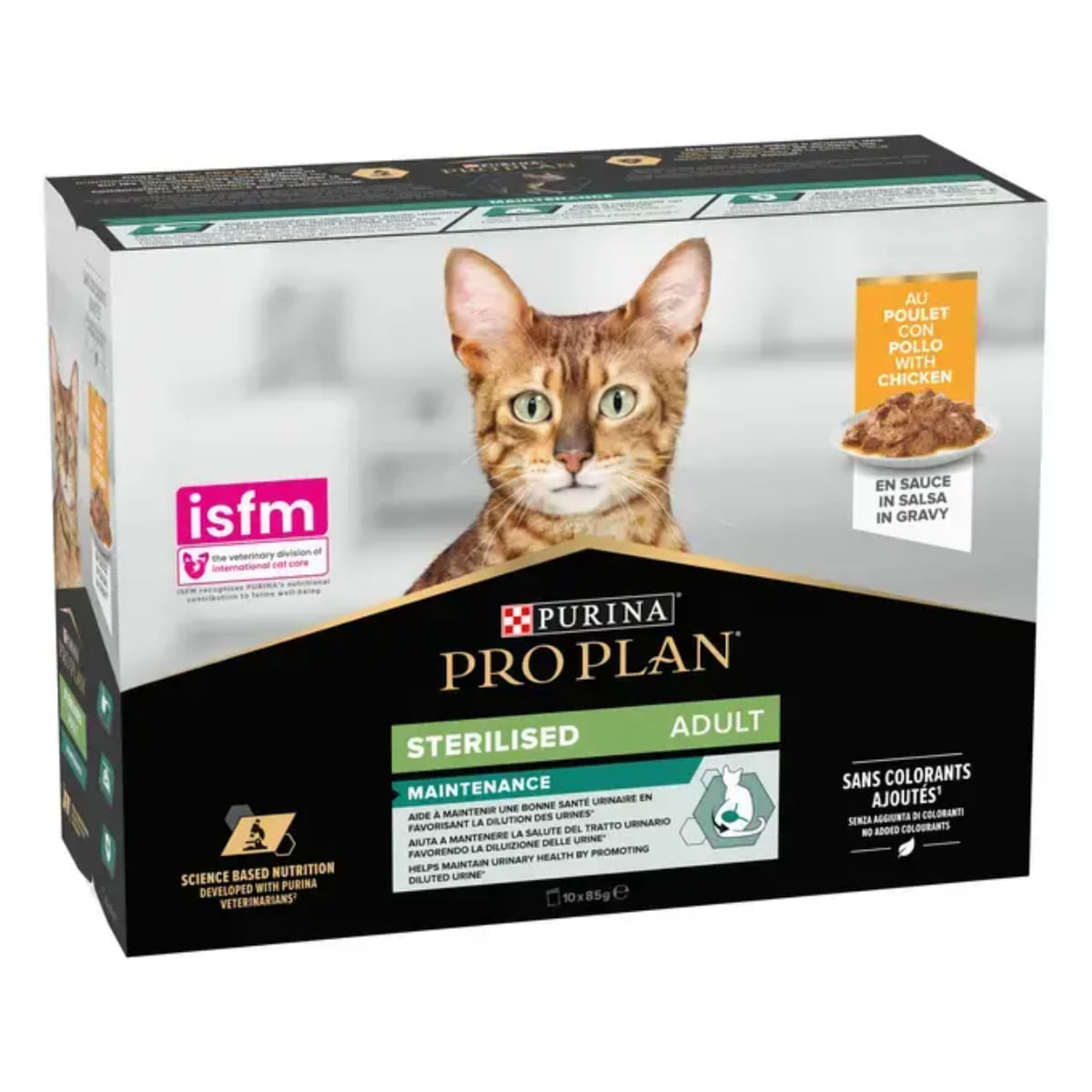 PURINA Pro Plan Sterilised Maintenance , Pui, plic hrană umedă pisici sterilizate, (în sos), bax, 85g x10buc - poza 3