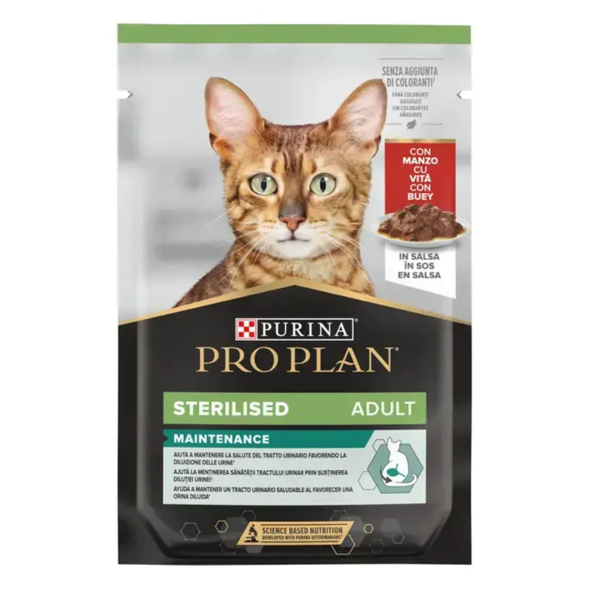 PURINA Pro Plan Sterilised Maintenance , Vită, plic hrană umedă pisici sterilizate, (în sos), 85g - poza 1
