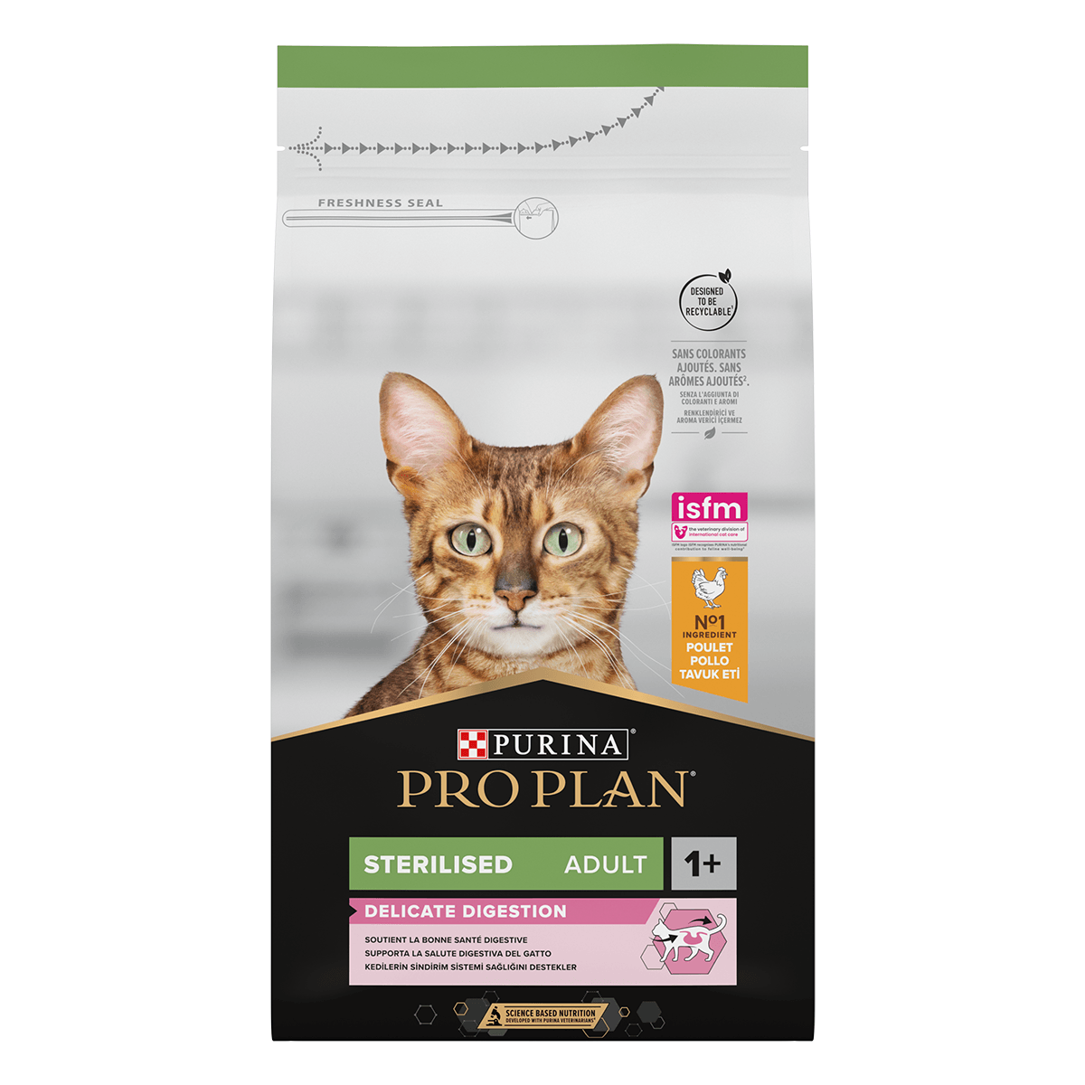 PURINA Pro Plan Sterilised OptiDigest, Pui, hrană uscată pisici sterilizate, 1.5kg - poza 3