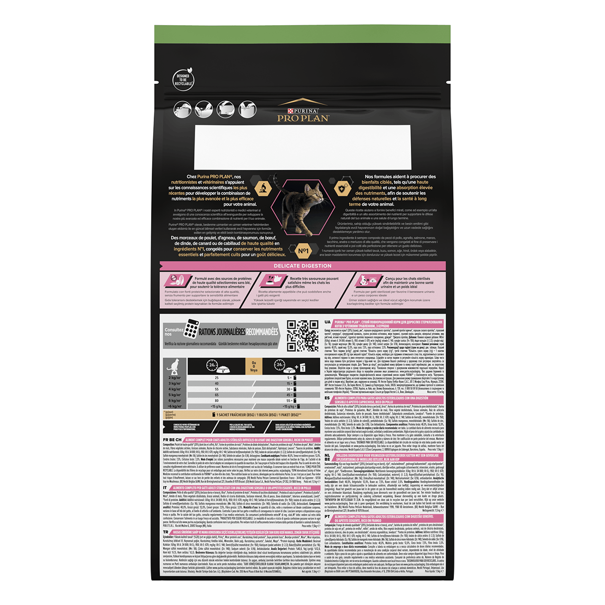 PURINA Pro Plan Sterilised OptiDigest, Pui, hrană uscată pisici sterilizate, 1.5kg - poza 4