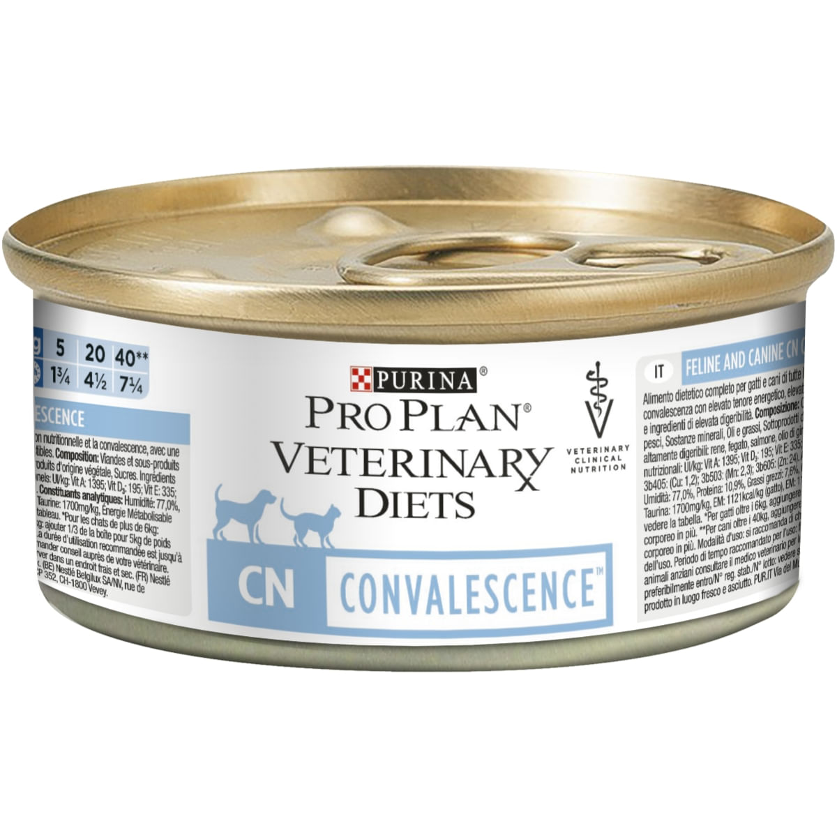 PURINA Pro Plan Veterinary Diets Canine & Feline Convalescence Mousse, dietă veterinară câini și pisici, conservă hrană umedă, convalescență, 195g - poza 3
