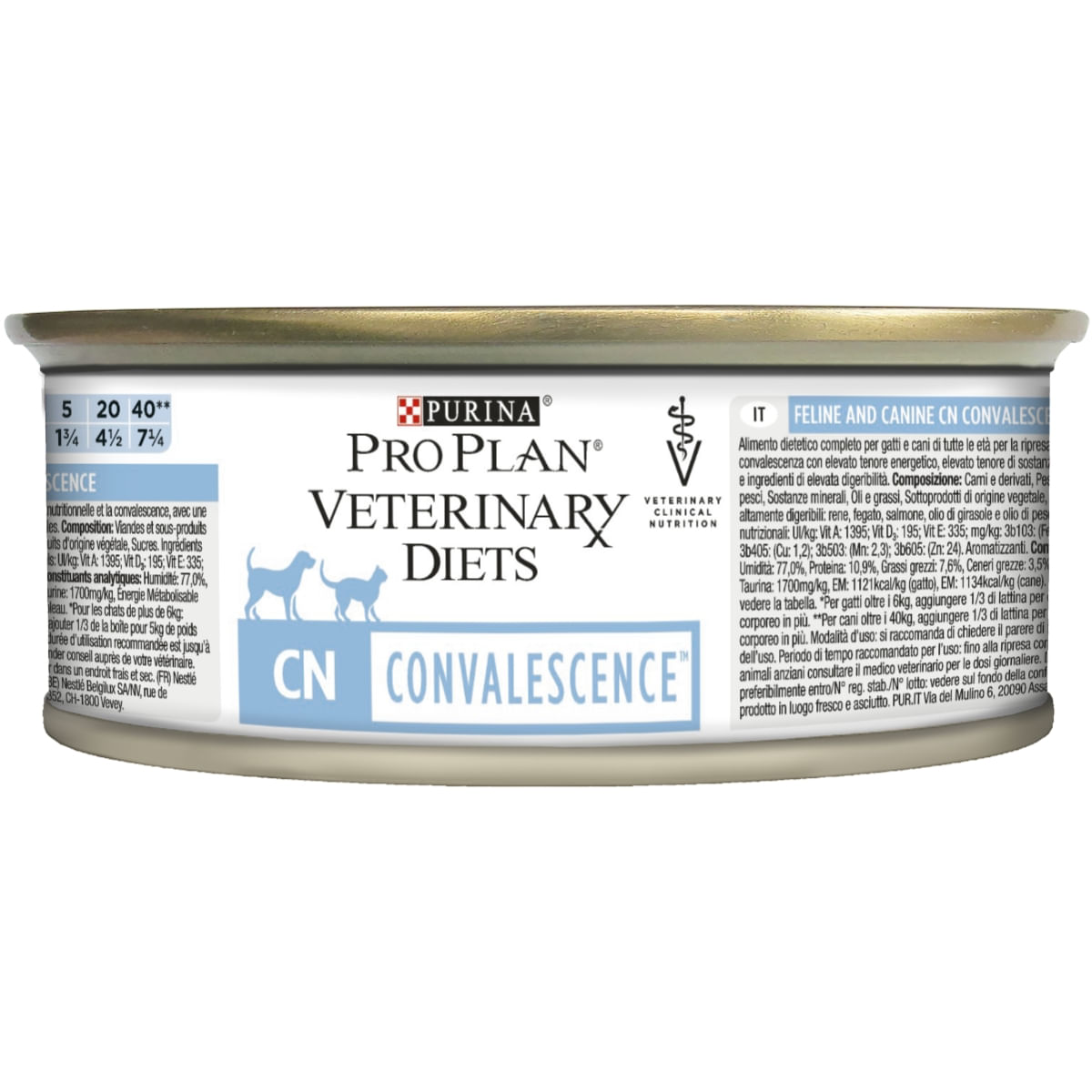 PURINA Pro Plan Veterinary Diets Canine & Feline Convalescence Mousse, dietă veterinară câini și pisici, conservă hrană umedă, convalescență, 195g - poza 4