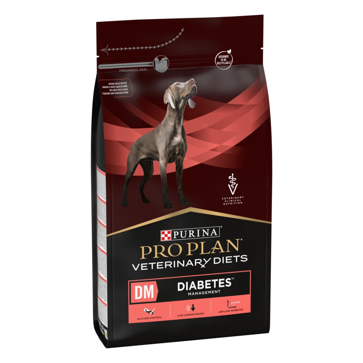 PURINA Pro Plan Veterinary Diets Diabetes Management, dietă veterinară câini, hrană uscată, controlul glucozei, 3kg - poza 1
