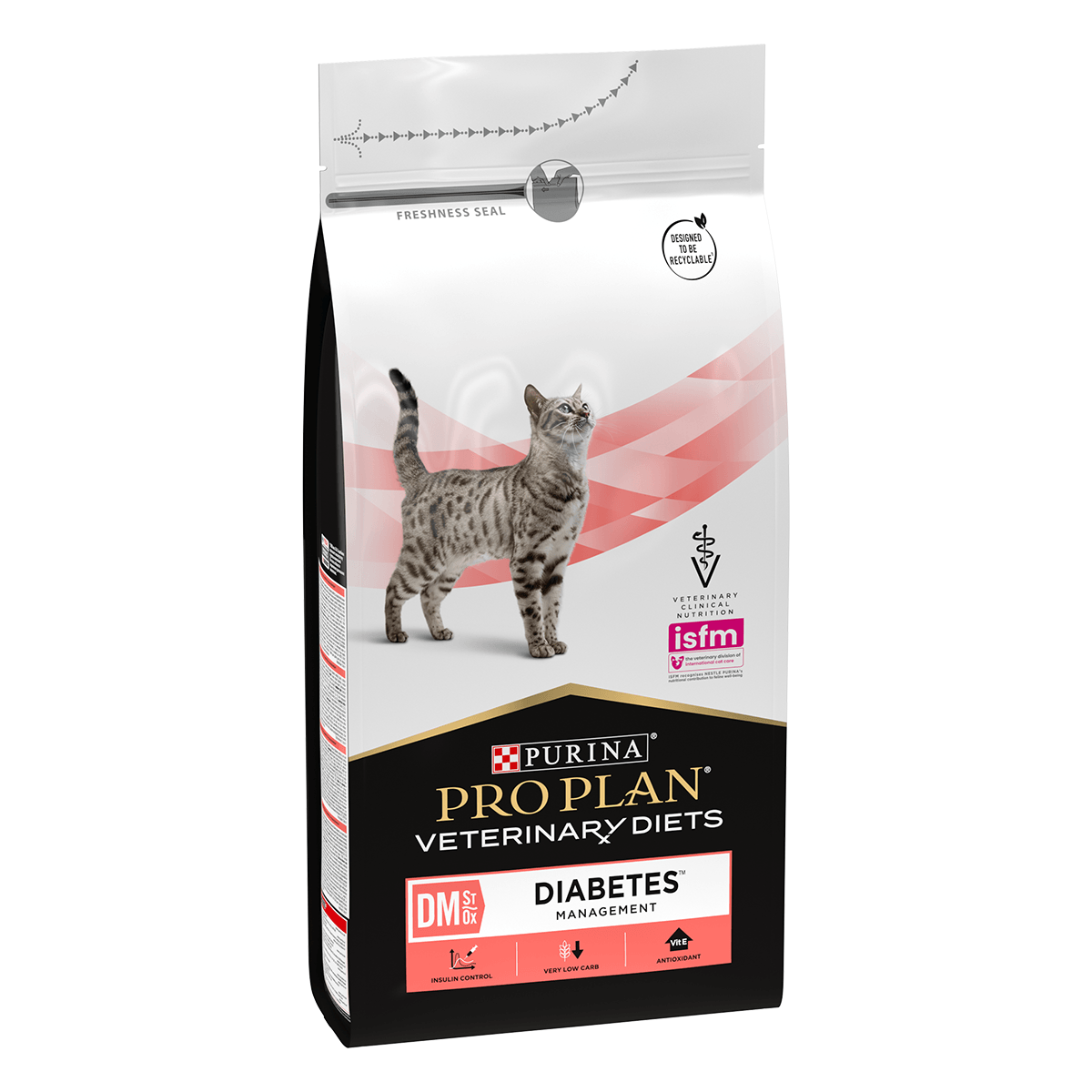 PURINA Pro Plan Veterinary Diets Diabetes Management, dietă veterinară pisici, hrană uscată, controlul glucozei, 1.5kg - poza 5