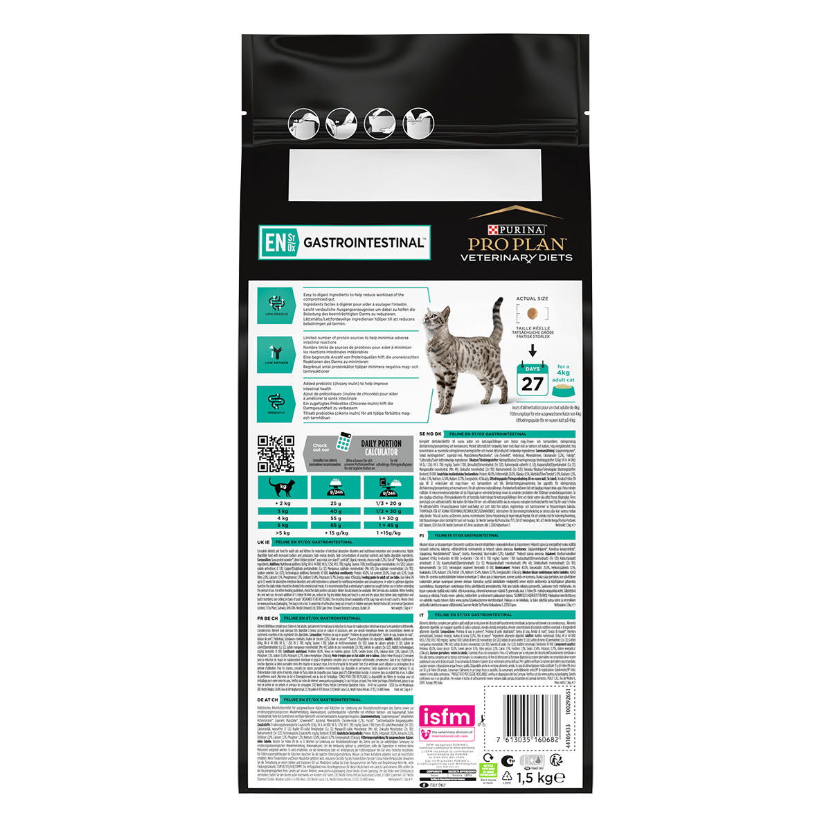 PURINA Pro Plan Veterinary Diets Gastrointestinal, dietă veterinară pisici, hrană uscată, afecțiuni digestive, 1.5kg - poza 5