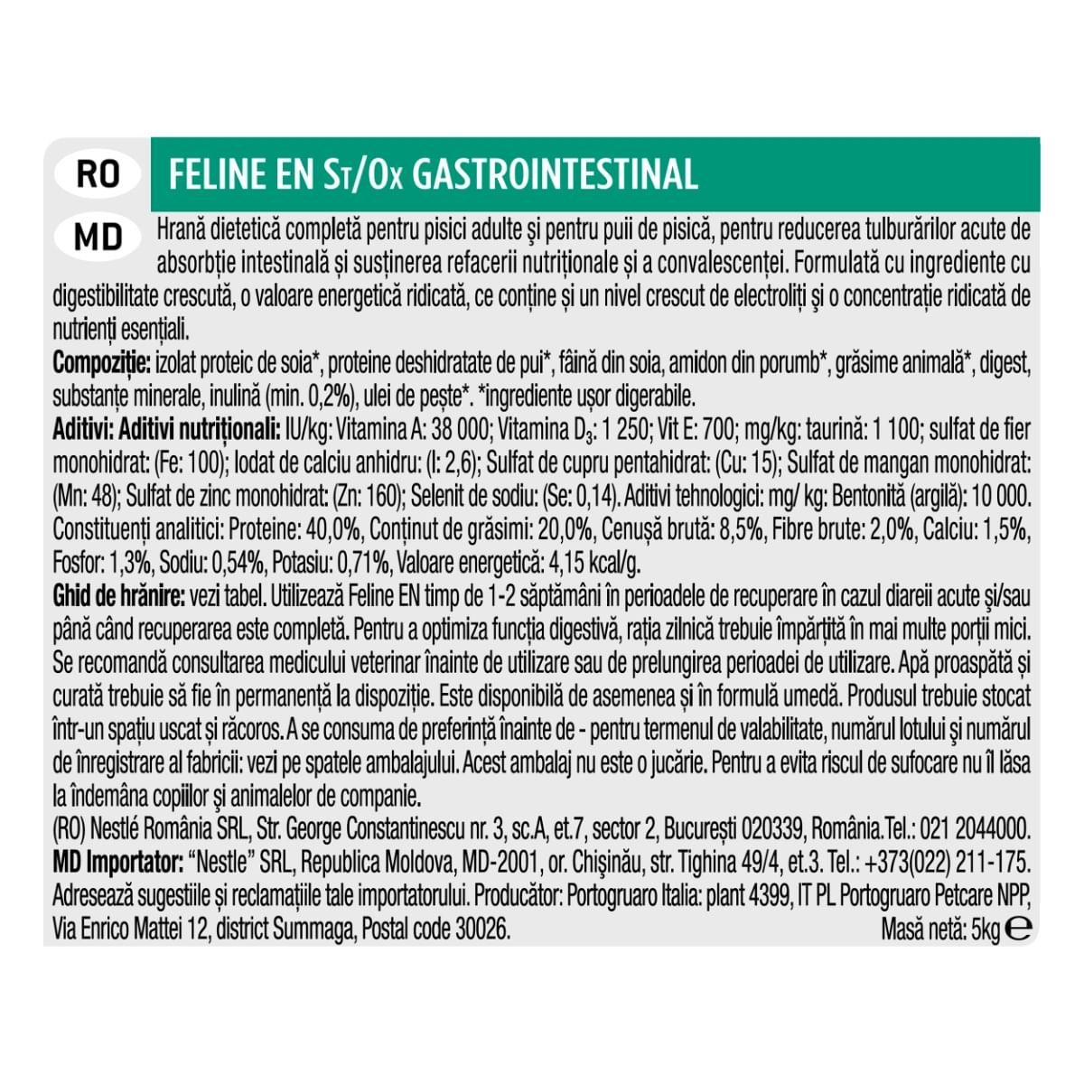 PURINA Pro Plan Veterinary Diets Gastrointestinal, dietă veterinară pisici, hrană uscată, afecțiuni digestive, 5kg - poza 3