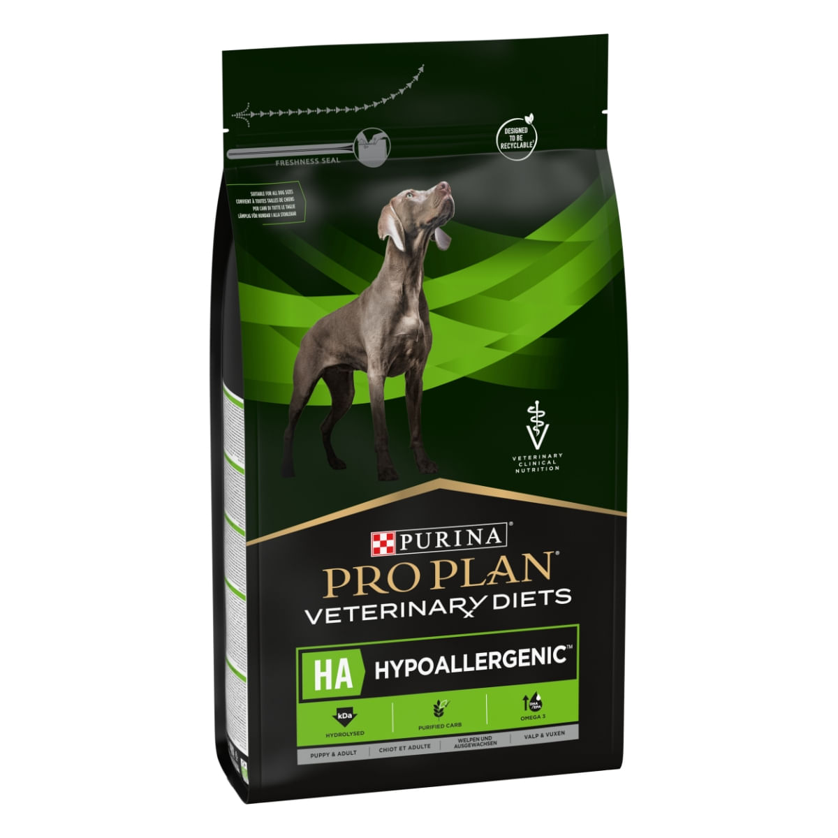 PURINA Pro Plan Veterinary Diets Hypoallergenic, dietă veterinară câini, hrană uscată, afecțiuni digestive și dermatologice, 3kg - poza 3