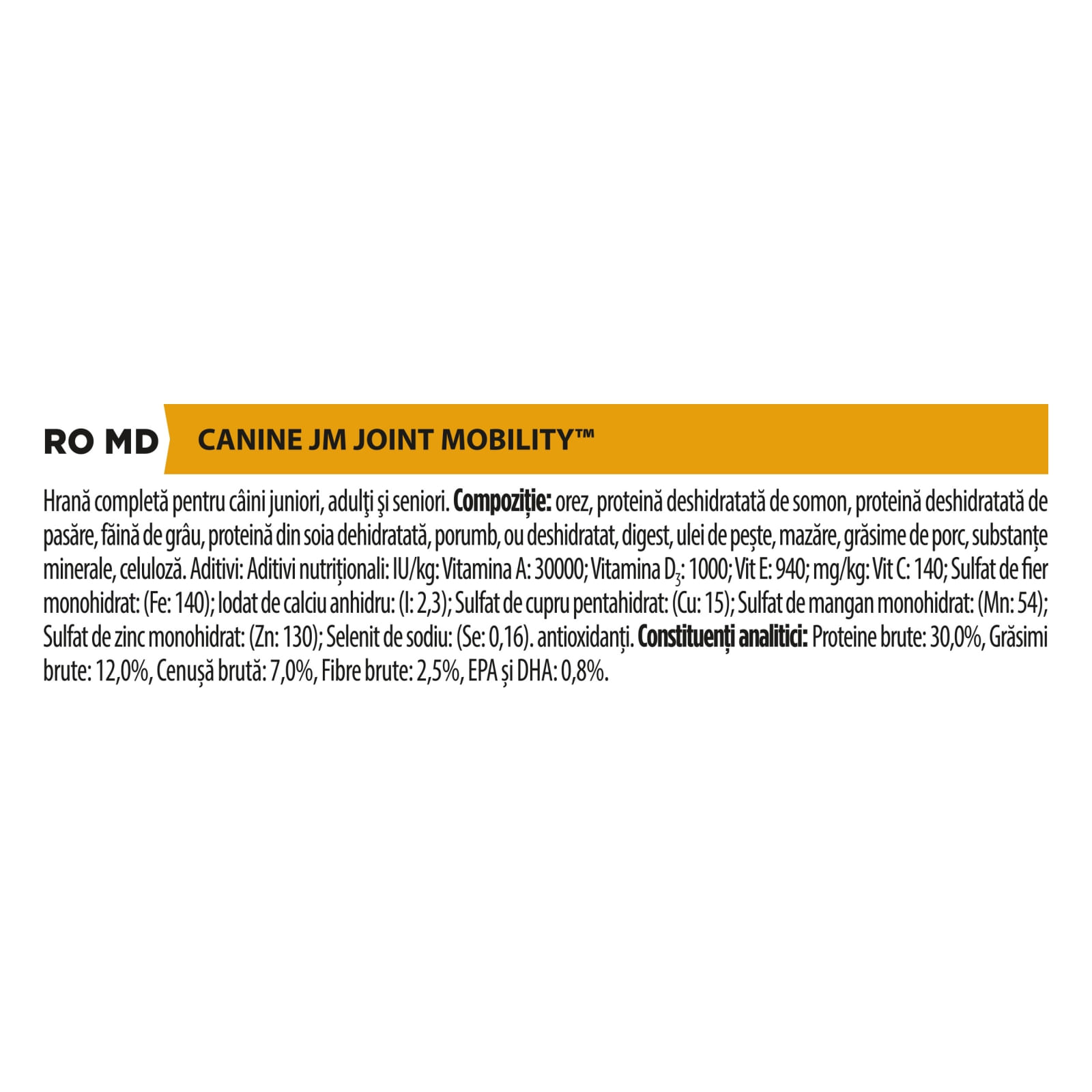 PURINA Pro Plan Veterinary Diets Joint Mobility, dietă veterinară câini, hrană uscată, afecțiuni articulare, 12kg - poza 3