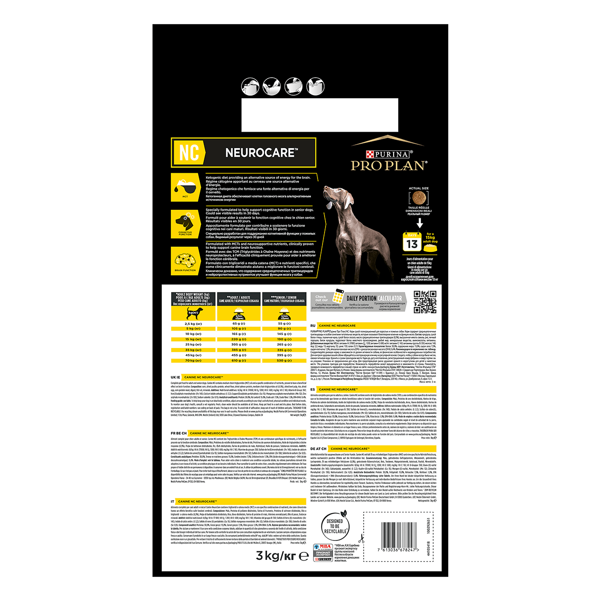 PURINA Pro Plan Veterinary Diets NeuroCare, dietă veterinară câini, hrană uscată, suport neurologic, 3kg - poza 4