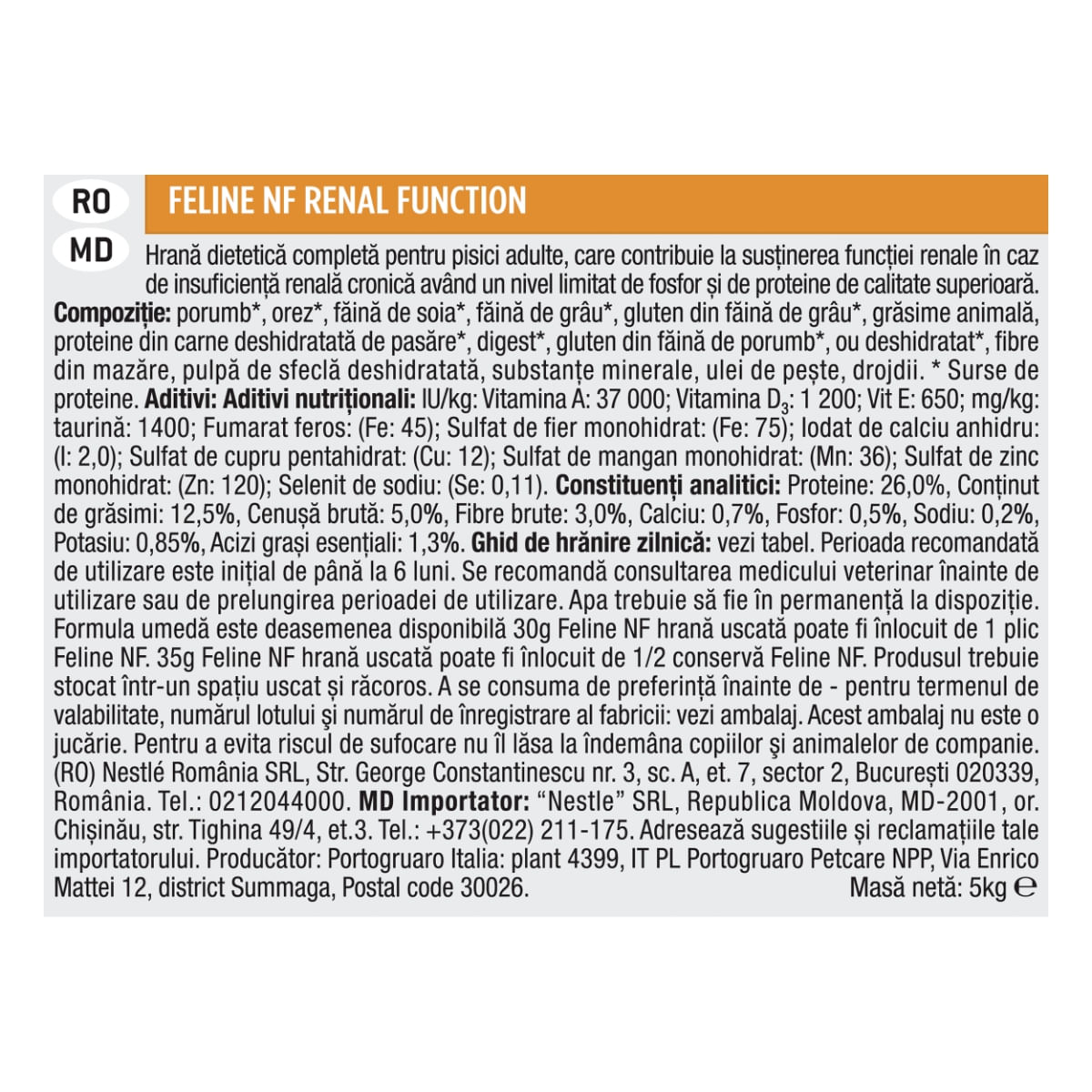 PURINA Pro Plan Veterinary Diets Renal Function, dietă veterinară pisici, hrană uscată, afecțiuni renale, 5kg - poza 5