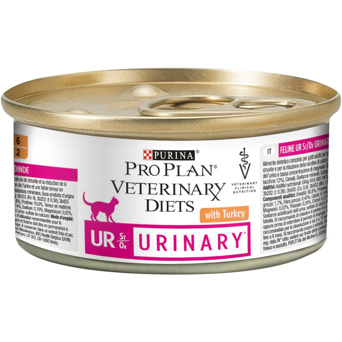 PURINA Pro Plan Veterinary Diets Urinary Mousse, dietă veterinară pisici, conservă hrană umedă, afecțiuni urinare, 195g - poza 1