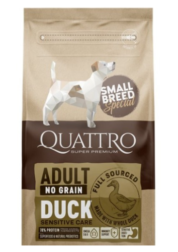 Quattro Dog Small Breed No Grain Adult Rata 7 kg