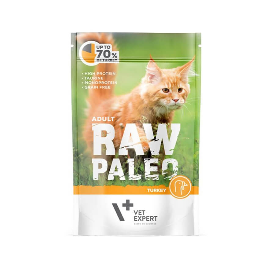 Raw Paleo Adult Cat Curcan, 100 g - poza 1
