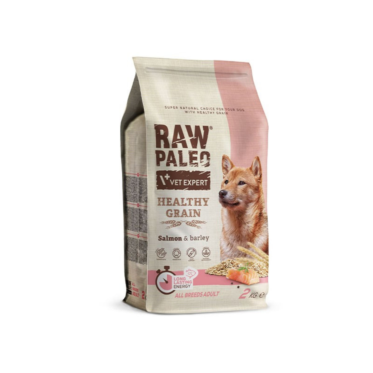 RAW PALEO Healthy Grain, XS-XL, Somon, hrană uscată câini, 2kg - poza 1