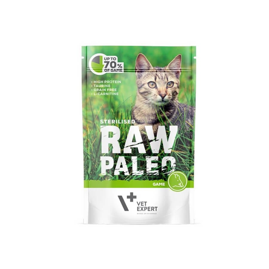 Raw Paleo Sterilised Cat Vanat, 100 g - poza 2