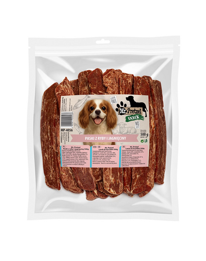 Recompense câini miel și pește fără gluten 500 g MR. PRETZEL Filet